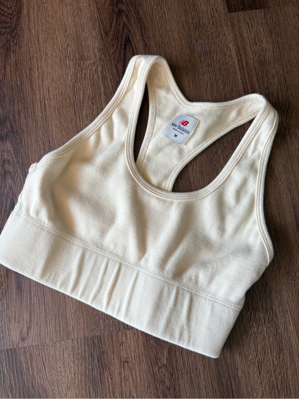 New Balance Retro Style Ribbed Sports Bra/Top M